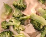 A picture of step 7 of Brocolli and Dumpling Soup.