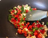 A picture of step 3 of Mexican Rice with Beans.