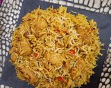 A picture of step 7 of Chicken Biryani.