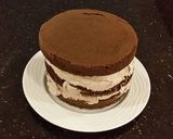A picture of step 17 of Chocolate Layer Cake with Whipped Hazelnut Cream Filling and Frosting.