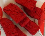 A picture of step 12 of Red velvet cake for my Ma.