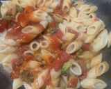 A picture of step 5 of Broccoli Pasta in Red Sauce.