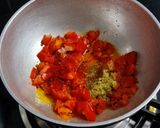 A picture of step 3 of Sev Tameta nu Shak - 10 minutes Gujarati dinner sabji (with roti).