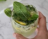 A picture of step 4 of Kiwi mojito.