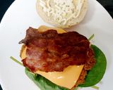 A picture of step 7 of My Big Chicken, Halloumi,Bacon,Red Cheese Slice on Brioche Bun🤩.