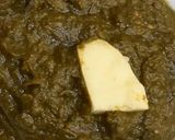 A picture of step 5 of Saag or makki ki roti.