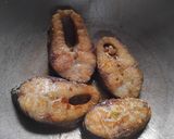 A picture of step 3 of Katla Fish with Ridge Gourd.