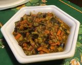 Une image de l'étape 18 de Aubergines, carottes et ciboules au lard et curry.