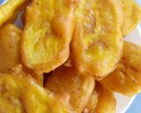 A picture of step 6 of Green banana bhajia.