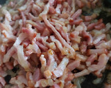 Foto del paso 3 de la receta: Espaguetis con bacon champiñones y espárragos