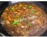 A picture of step 3 of Veg Manchurian.