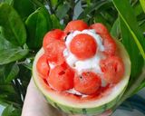 Hình bước làm 3 của món Bingsu dưa hấu 🍉🍉