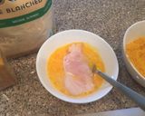 A picture of step 2 of Paleo baked fish fingers - kid friendly.