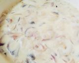 A picture of step 8 of Bacon mushroom cream pasta.