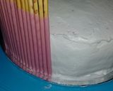 Foto langkah ke 6 dari resep Pocky B'day cake (base cake rainbow cake).