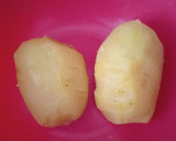 Foto del paso 1 de la receta: Bolitas de papa rellenas de jamón