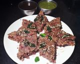 A picture of step 8 of Ragi Veg Dhokla.