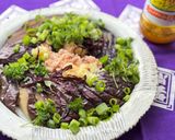 A picture of step 4 of Japanese Aubergine Salad (just boil 👏).