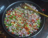 Foto del paso 3 de la receta: Calabacines gratinados y rellenos de jamón cocido y pipas