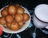 A picture of step 4 of Puff puff and milk drink.