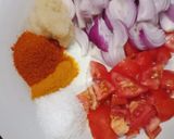 A picture of step 1 of Arvi gosht.