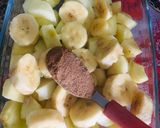 Foto del paso 1 de la receta: POSTRE FRUTAL CON CRUMBLE 🍎🍌🍑🍓 🤩😋😋👏