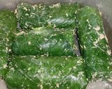 A picture of step 5 of Boiled colocasia leaves with moong dal and chawli dal.