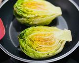 A picture of step 2 of Tudela Lettuce Hearts with Escalivada and Mackerel.
