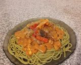 Foto del paso 5 de la receta: Fideos de espinaca con vegetales salteados