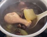 A picture of step 1 of Soba Noodles with Chicken, Winter Melon Soup.