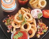 A picture of step 7 of Garlic potato rings and Garlic tomato chutney.