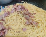 A picture of step 5 of Spaghetti Alla Carbonara.