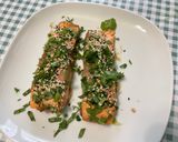 Une image de l'étape 11 de Saumon au miso, coriandre et sésame.