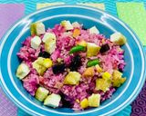 Hình bước làm 3 của món Cơm Chiên Sakura (Cơm Chiên Màu Củ Dền - Món Chay)