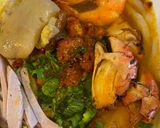 A picture of step 4 of Banh Canh with Crab and Pork Hock.