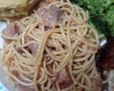 A picture of step 4 of Ham with Cacio e Pepe.