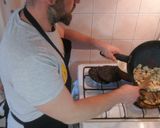 Currys, gombás, cukkínis csirkemell rizzsel recept fázis 3 fotója