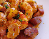Foto del paso 8 de la receta: Gambas con panceta curada y piquillos en salsa de Oporto