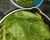 A picture of step 1 of PPP fitters palak paneer peas.
