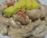 Foto del paso 7 de la receta: Pollo🍗en salsa🥯de queso🧅🫑🧄