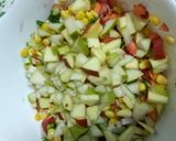 A picture of step 3 of Corn Bhel.
