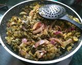 A picture of step 6 of Molli ke patto ki bhurji.
