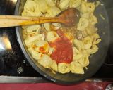 Foto del paso 5 de la receta Raviolis fresco de carne en salsa de puerro, champiñones y huevo de codorniz