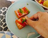 A picture of step 3 of Chive & onion whipped Tofu Toast.