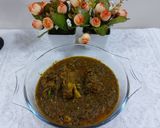 A picture of step 2 of Mutton spinach.