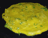 A picture of step 2 of Cucumber chilla.