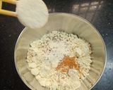 A picture of step 2 of Mini besan pancakes.
