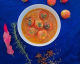 A picture of step 5 of भरवां टमाटर सब्जी #stuffedtomato with gravy #TRR #W4 #FEB.
