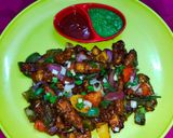 A picture of step 9 of Baby corn manchurian.