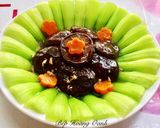 A picture of step 5 of Bok Choy with Vegetarian Oyster Sauce and Shiitake Mushrooms.
